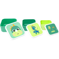 KIT 3 POTINHOS BUBAZOO DINO POTE LANCHEIRA