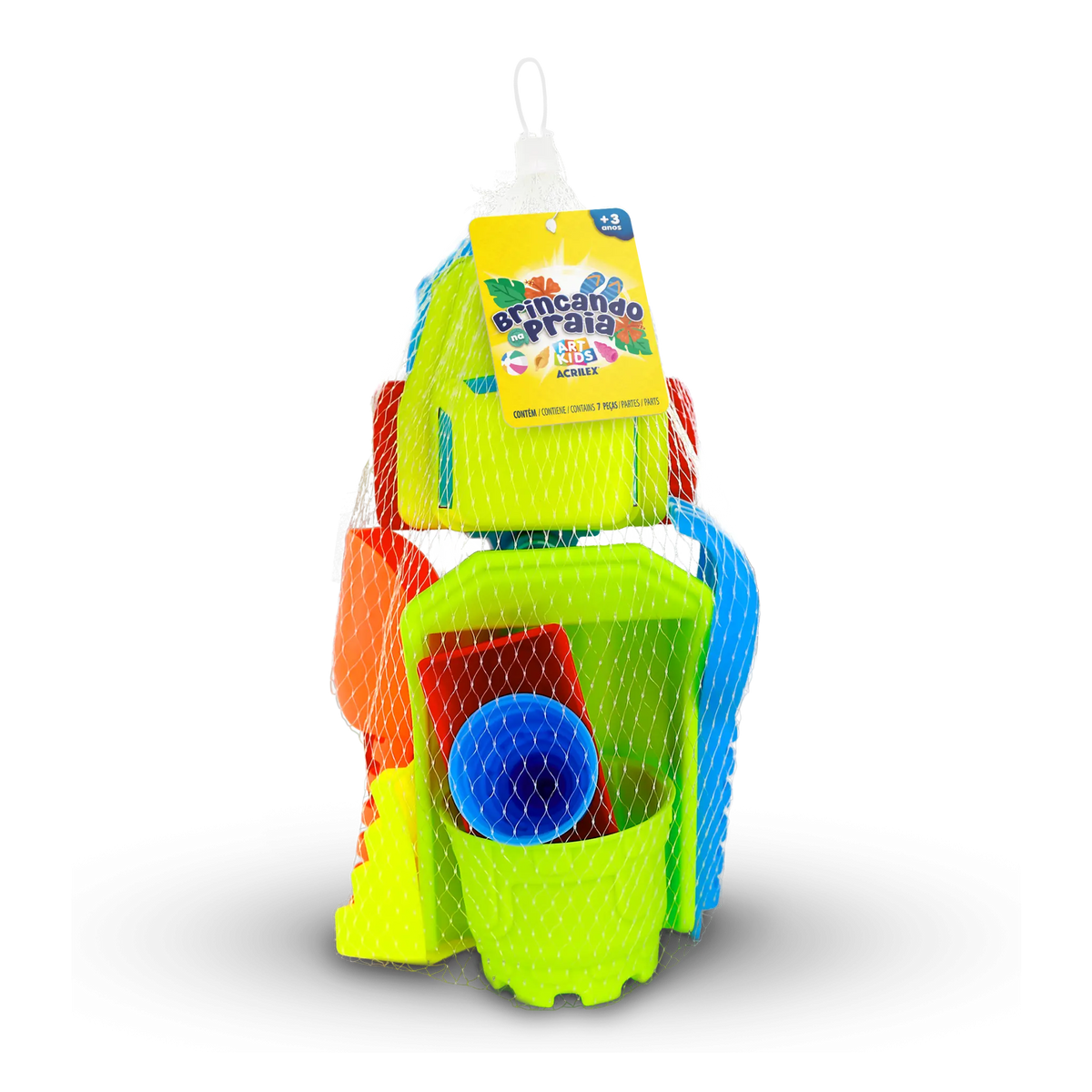 Caminhão infantil de brinquedo Brincando na Praia, ideal para brincar na areia e transportar areia ou brinquedos