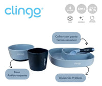 Kit Alimentação Daily 4 em 1 Azul (6m+) - Clingo