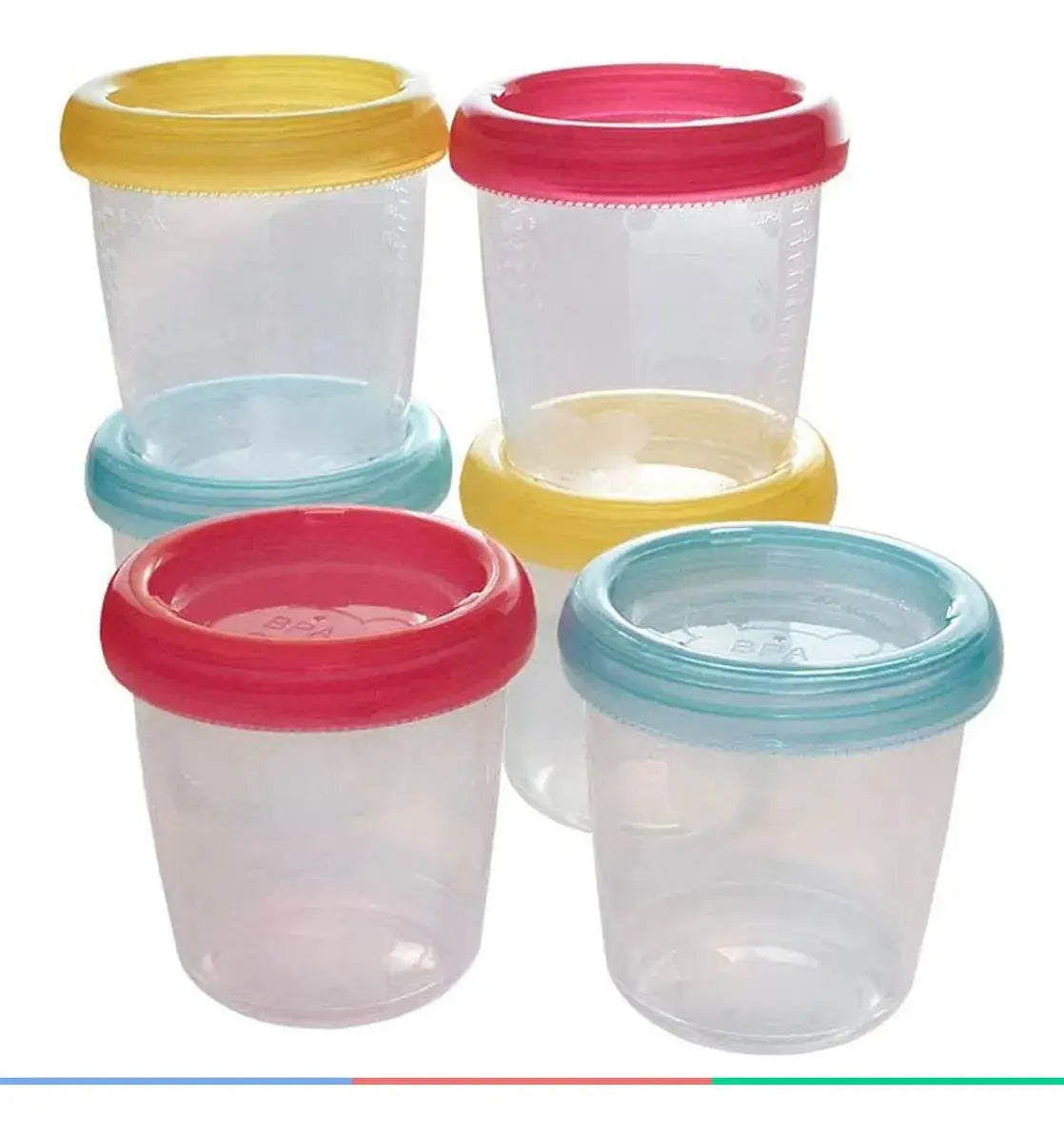 Potes para Armazenar Leite e Papinha - Clingo