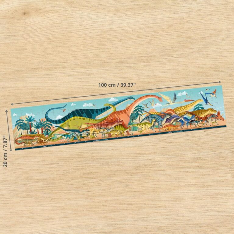 Maleta Quebra-cabeça Panorâmico Dino – 100 peças