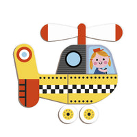 Livro Magnético Carros de Corrida 68 peças - Janod