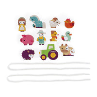 Conjunto fazendinha em fila com 13 peças – Janod