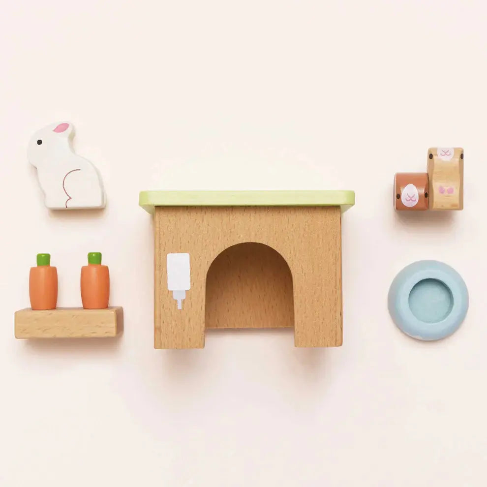 Conjunto de Animais de Estimação Coelhinho e Guiné