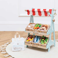 Mini Mercado de Madeira e Caixa com Frutas - Le Toy Van