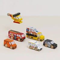 Conjunto de Carros de Brinquedo de Emergência