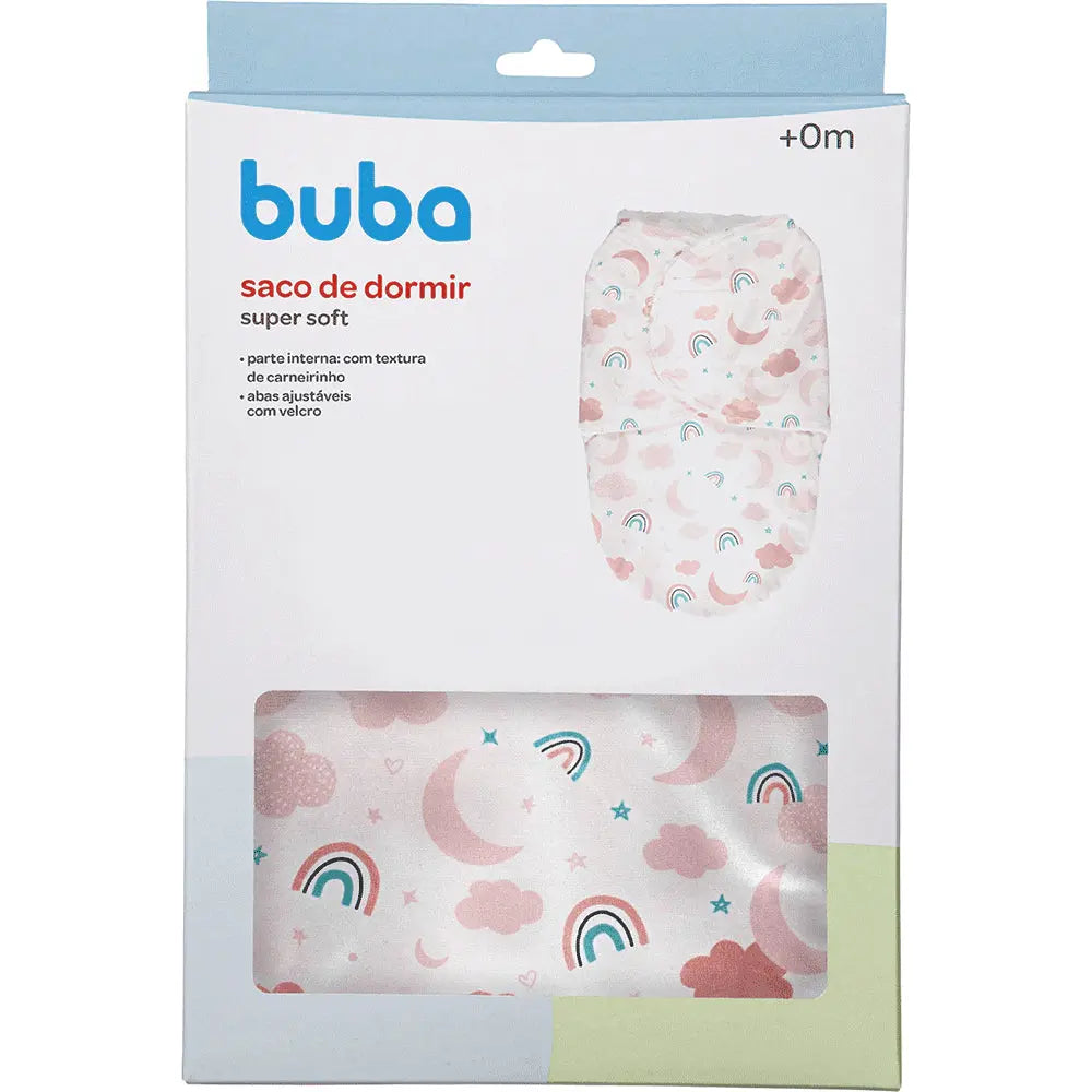 Cobertor de vestir para bebê Baby Super Soft Céu Rosa (0m+) - Buba