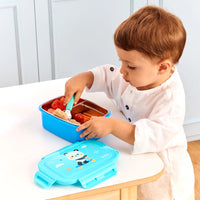BENTO BOX INOX COM TRAVA E DIVISÓRIAS BUBAZOO PANDA MARMITA POTE