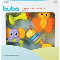 Conjunto de Chocalhos e Mordedores Fun 4un - Buba