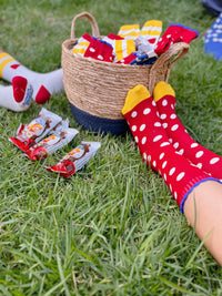 Meia Poázinho Vermelha collab com Ana Maria - Cantarola