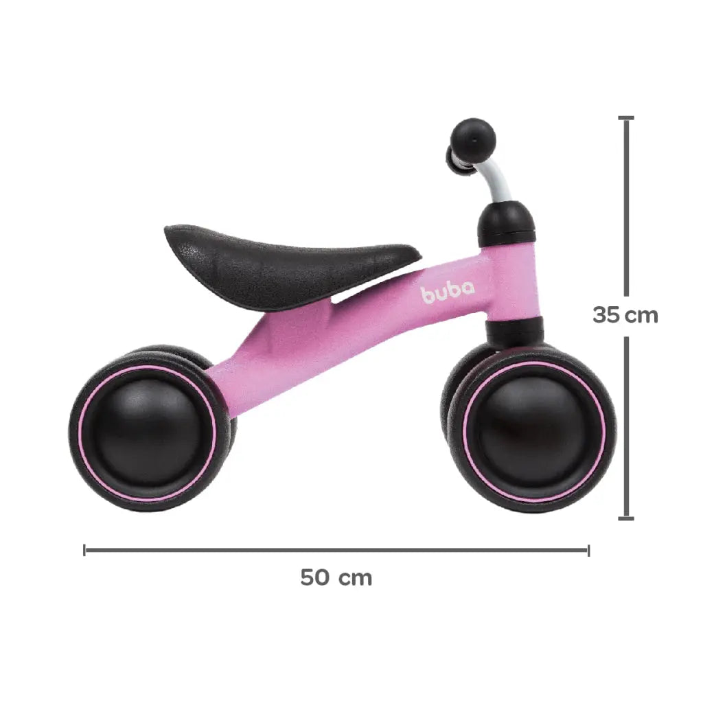 Bicicleta de Equilíbrio 4 rodas Rosa (12m+) - Buba