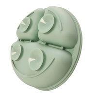 Prato em Silicone com Divisórias e Ventosa Verde - Buba
