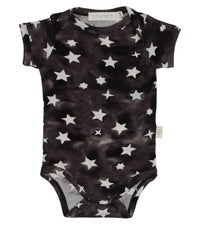 Body Bebê Estrelas Preto - Trend4Kids