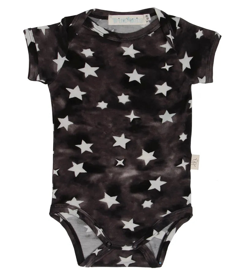Body Bebê Estrelas Preto - Trend4Kids