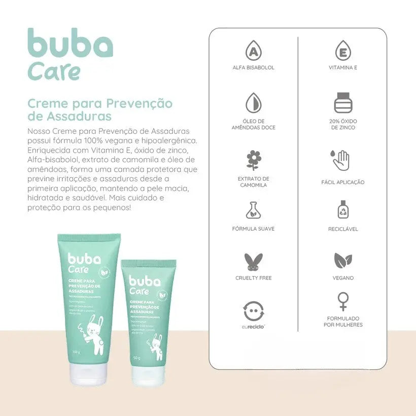 Creme para Prevenção de Assaduras Buba Care 50g - Buba