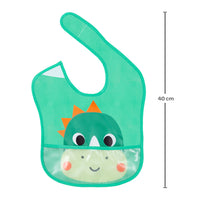 BABADOR COM BOLSO BUBAZOO DINO BABEIRO