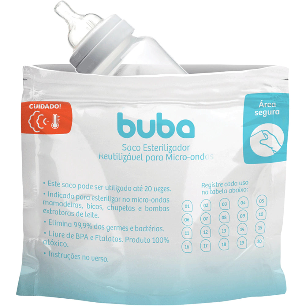 SACO ESTERILIZADOR REUTILIZÁVEL PARA MICRO-ONDAS BUBA