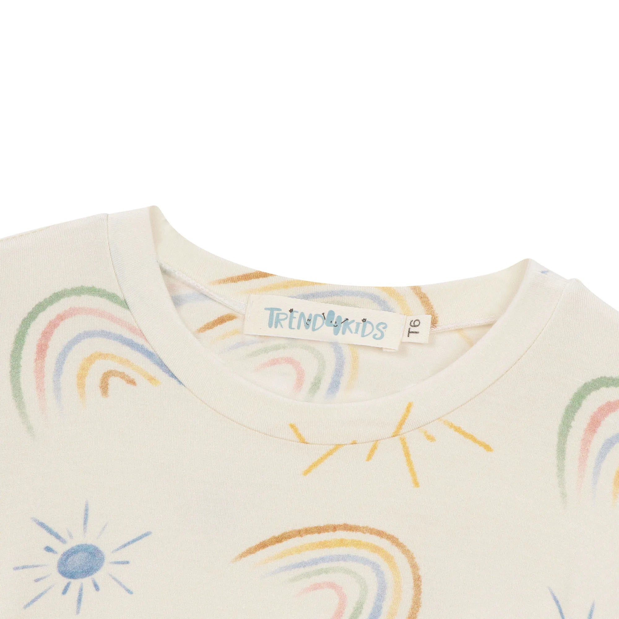 Camisola infantil menina manga longa Arco-Íris -  trend4kids