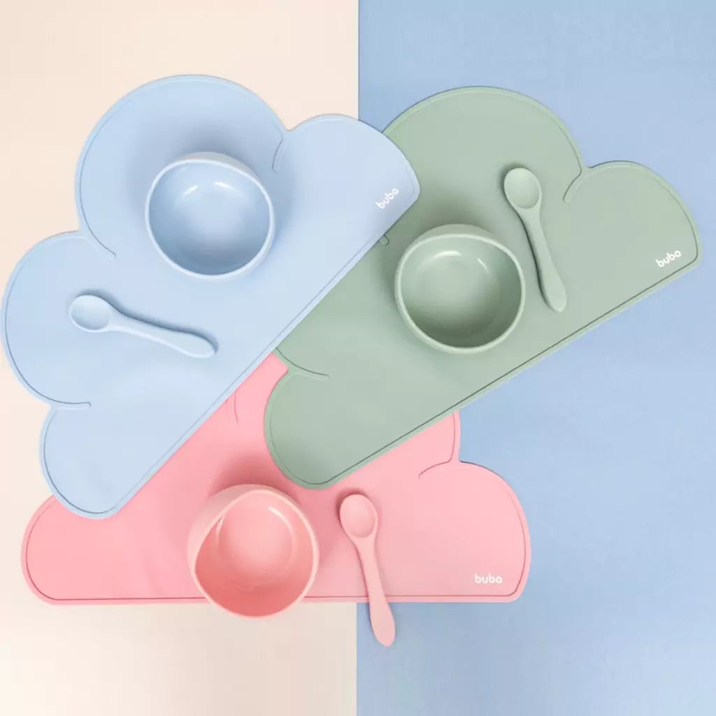 JOGO AMERICANO INFANTIL EM SILICONE ROSA BUBA
