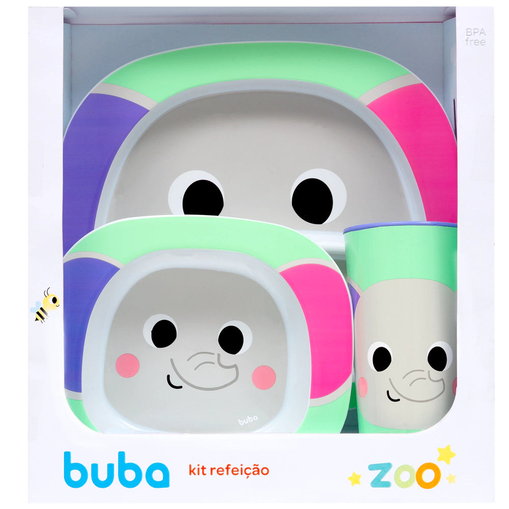 KIT REFEIÇÃO BUBAZOO ELEFANTE COMPLETO ALIMENTAÇÃO