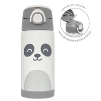 Garrafa Térmica Inox Parede Dupla 400ml Gumy Off White - Buba