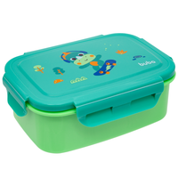 BENTO BOX INOX COM TRAVA E DIVISÓRIAS BUBAZOO DINOSSAURO MARMITA POTE