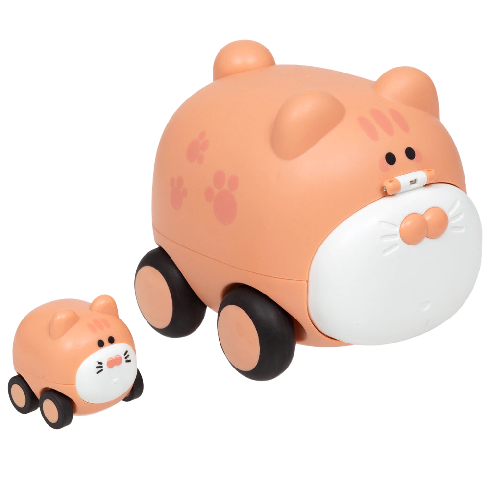 Carrinho Animal com Filhote Rosa
