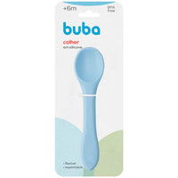 COLHER EM SILICONE AZUL BUBA