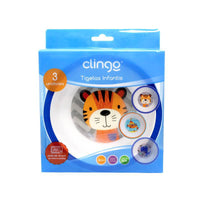 KIT 3 TIGELAS - TIGRE/DINO/SUBMARINO