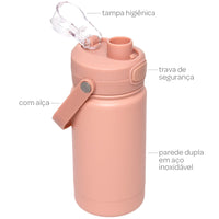 Garrafinha Termica Parede Dupla - Rose
