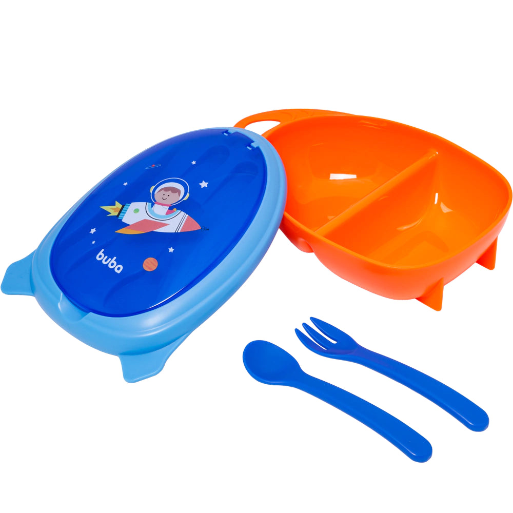 KIT REFEIÇÃO COM TALHERES BUBA AVENTURAS ASTRONAUTA