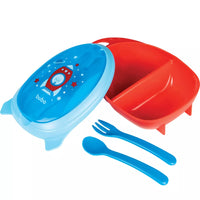 KIT REFEIÇÃO COM TALHERES BUBA FOGUETE AZUL