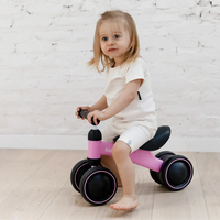 Bicicleta de Equilíbrio 4 rodas Rosa (12m+) - Buba