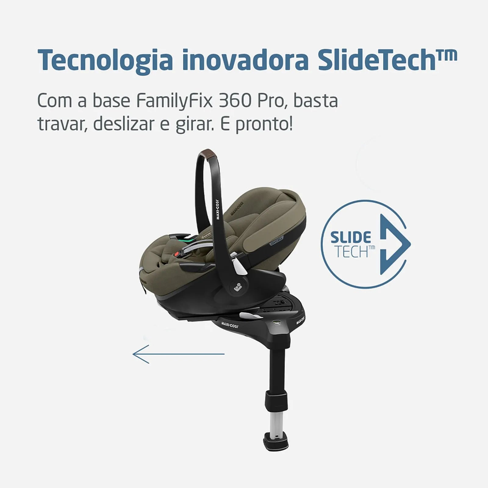 Carrinho Eva³ Luxe Twillic Truffle Trio Isofix 360 Maxi Cosi