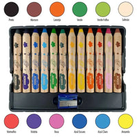 Lápis De Cor Jumbo Redondo 12 Cores + Apontador - Acrilex