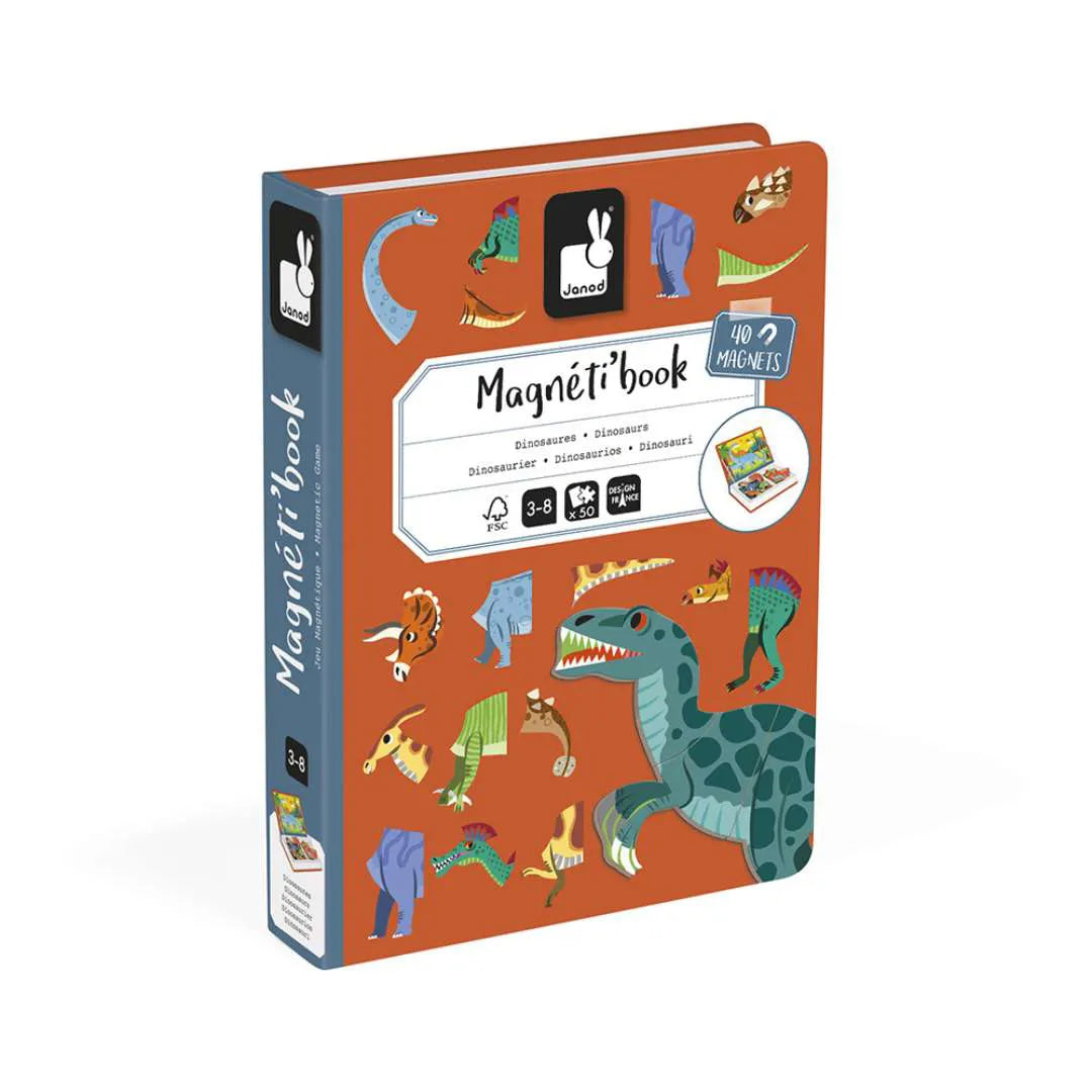Livro Magnético Misture e Combine Dinossauros - 50 Peças