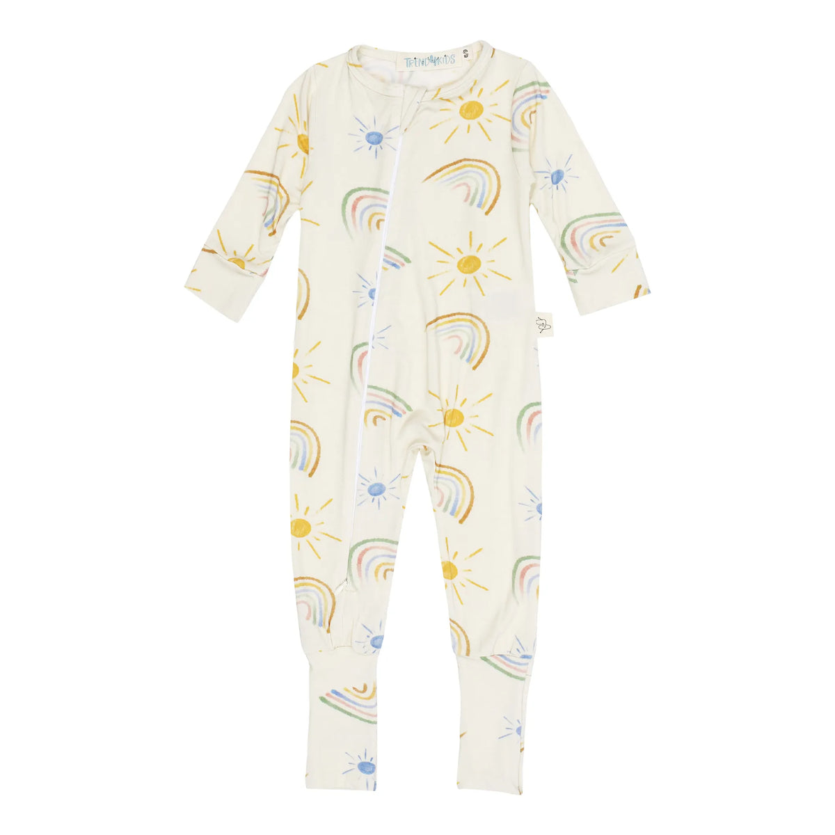Macacão Arco-Íris em Malha de Bambu com Zíper Duas Vias – Trend4Kids