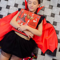 Saia Tule Pompom Preto Halloween - Minibossa