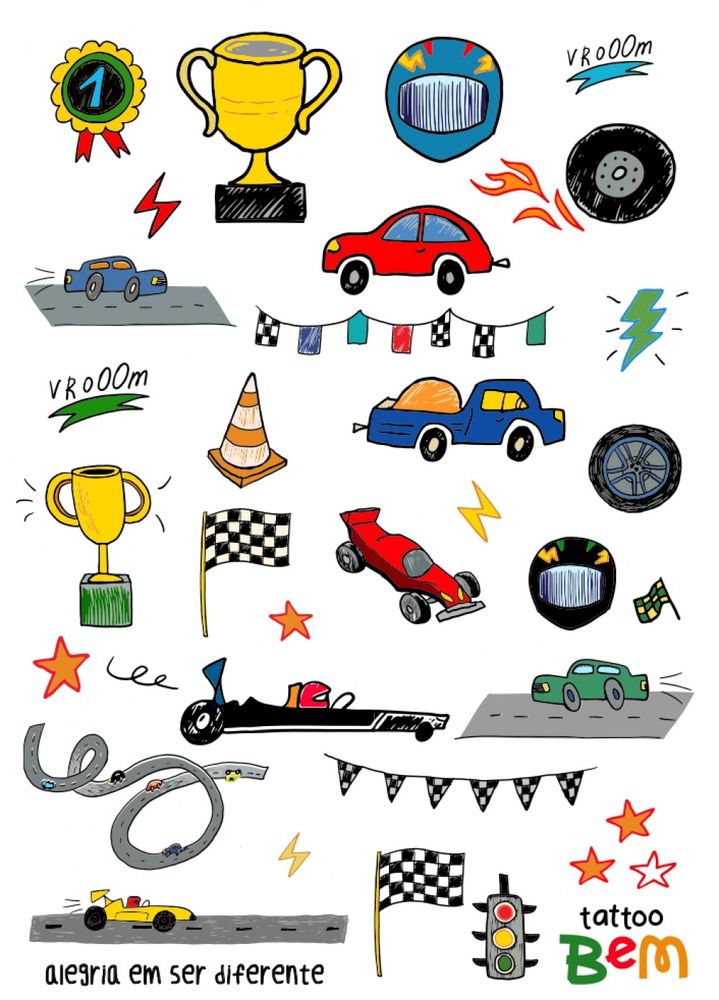 Tattoo Temporária Kart - TattooBem
